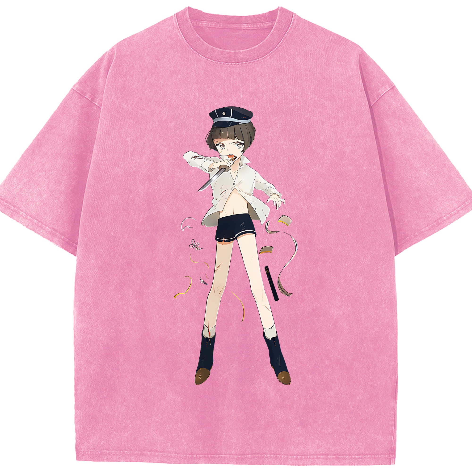 （画像用） 刀剣乱舞 Touken Ranbu 綿100% ヴィンテージ風 半袖Tシャツ（フロントプリント）